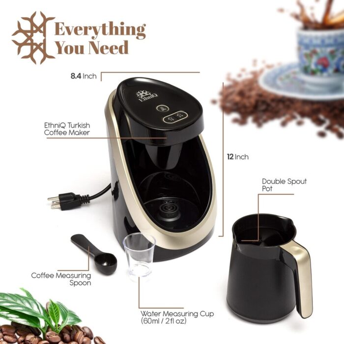 Turkish Coffee Maker - 100% BPA Free, 120V, 1 to 4 Cup Brewing Capacity with Cook Sense Technology of Turkish & Greek Coffee - Image 2