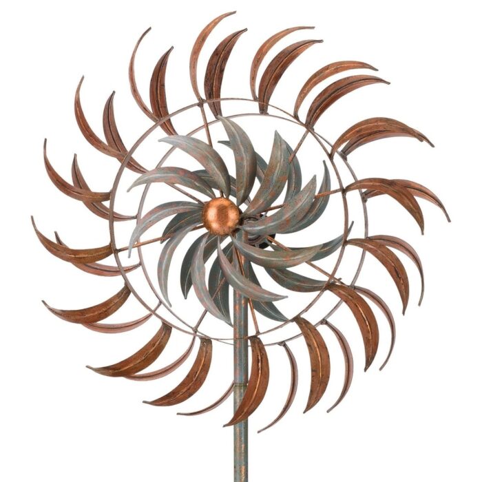 24 Rotating Wind Spinner - Copper Petals - 24"x75"