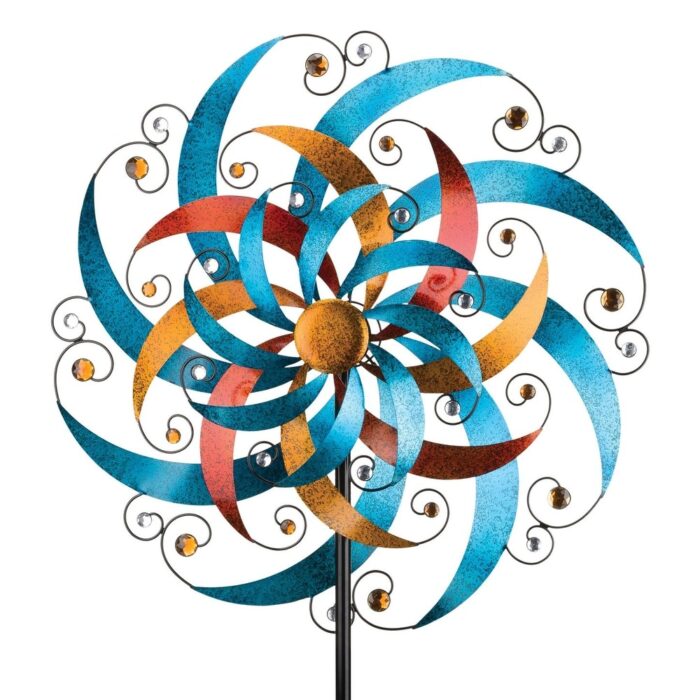 32 Triple Wind Spinner - Crescent - 32"x9.5"x85"