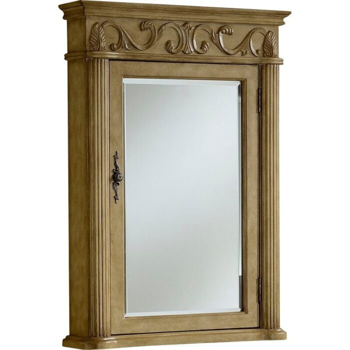 25" Tan Finish Medicine Cabinet