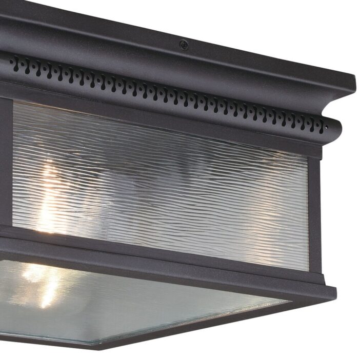Vaxcel Lighting Cambridge 2 Light 12" Wide Outdoor Flush Mount Square - Image 2