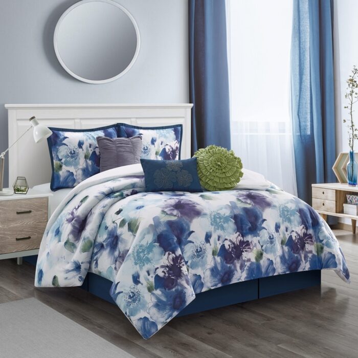 Grand Avenue Leela 7 Piece Floral Comforter Set - Image 2