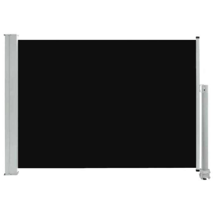 vidaXL Patio Retractable Side Awning 31.5"x118.1" Black - Image 2