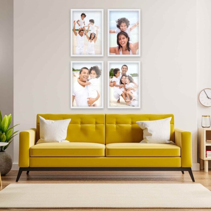 18x24 White Picture Frame Set Pack of 4 18x24 Wood Picture Frames for Gallery Wall 4 18x24 White Frames - Image 2