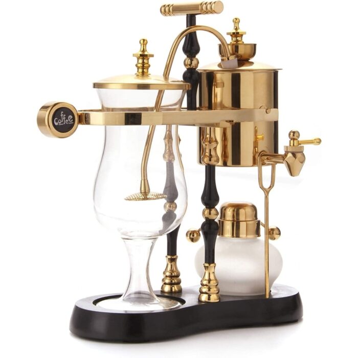 Belgian/Belgium Family Balance Siphon/Syphon Coffee Maker, Elegant Double Ridged Fulcrum with Tee Handle - Image 2