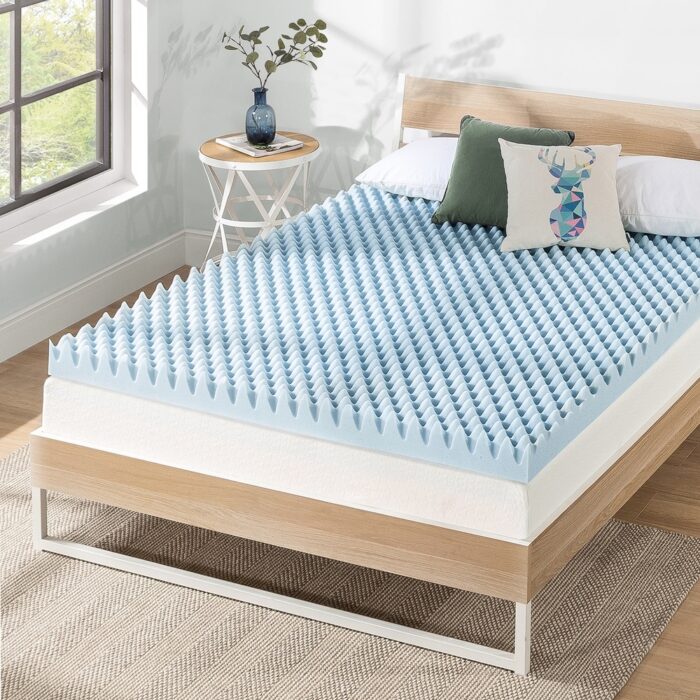 4 Inch Gel Egg Crate Memory Foam Bed Topper - Crown Comfort
