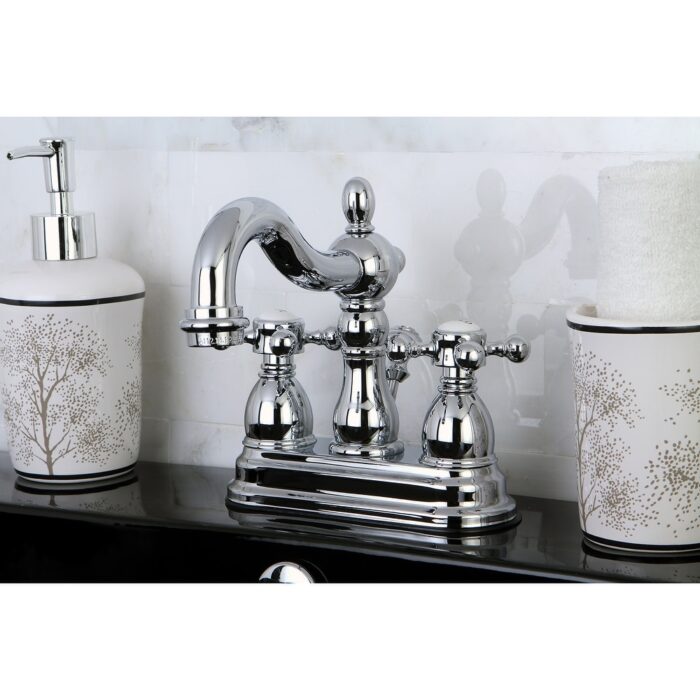 Heritage Two-Handle 3-Hole Deck Mount 4 in. Centerset Bathroom Faucet