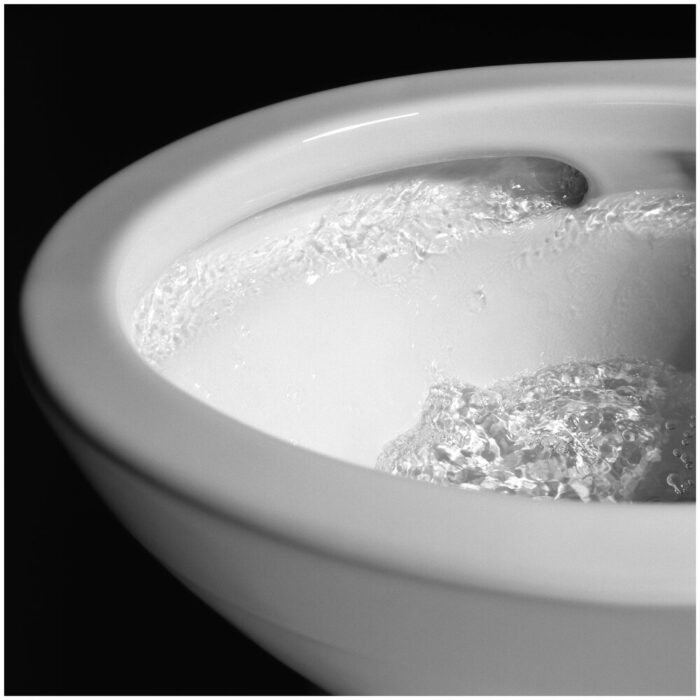 Toto CST775CEFG#11 Drake 1.28 GPF Two Piece Round Chair Height Toilet with Left Hand Lever - Image 2