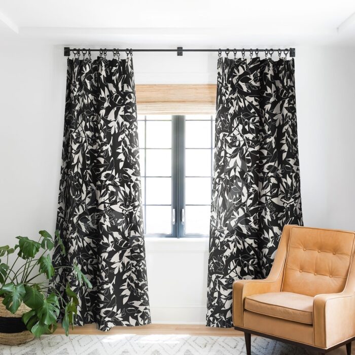 Marta Barragan Camarasa Abstract black white nature DP Blackout Window Curtain