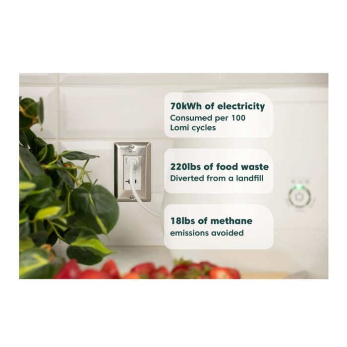 Lomi Smart Waste Electric Kitchen Countertop Single-Button Composter - Image 2