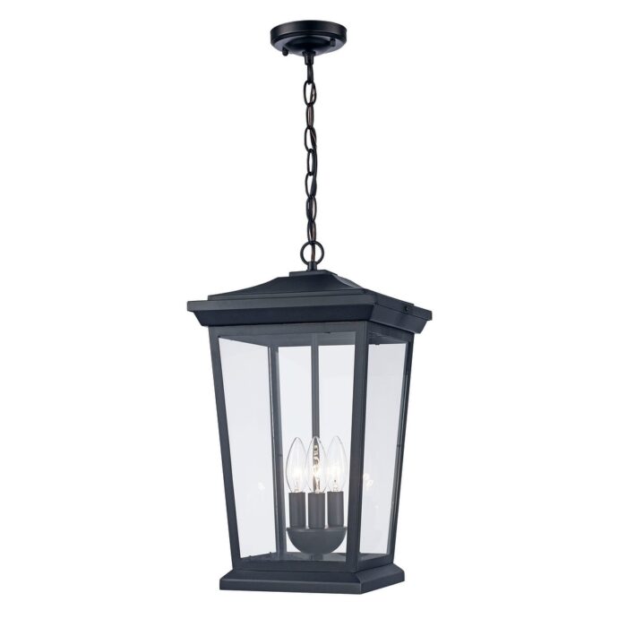 Trans Globe Turlock 1 Light Outdoor Hanging Lantern in Black