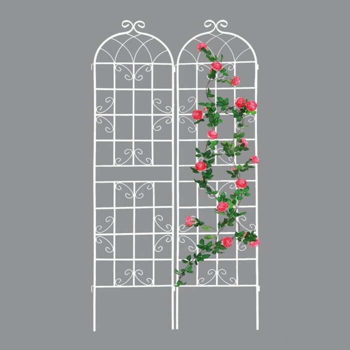 2 Pack Metal Garden Trellis 86.7" x 19.7" Rustproof Trellis - Image 2