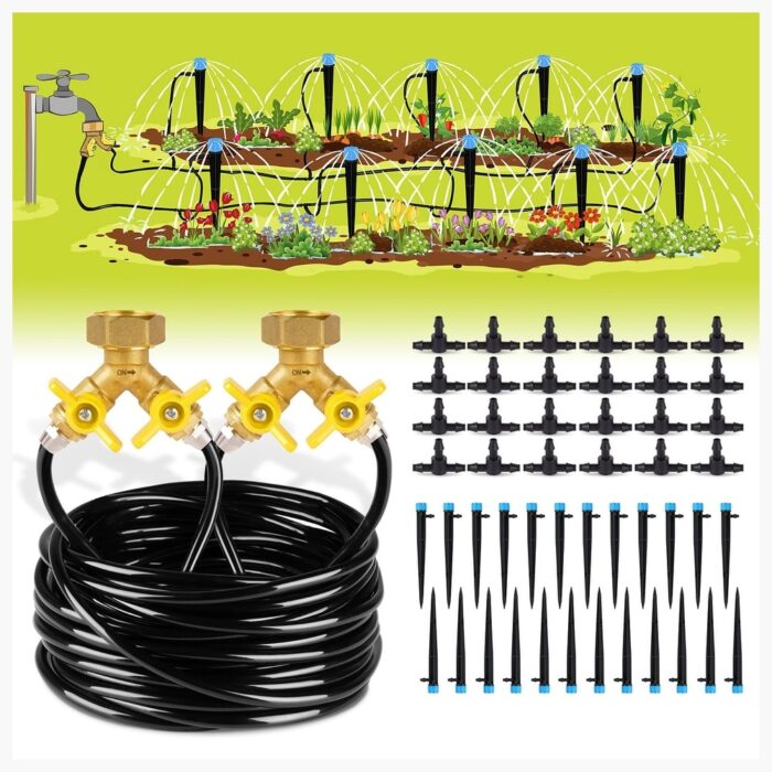 100ft Drip Irrigation Kit Plant Watering System