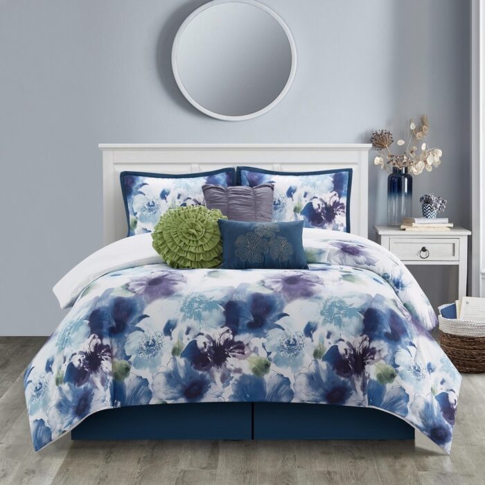 Grand Avenue Leela 7 Piece Floral Comforter Set