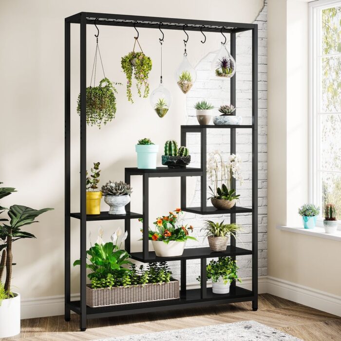 Tall Indoor Plant Stand, 70.9 inches Large Metal Plant Shelf Flower Bonsai Pots