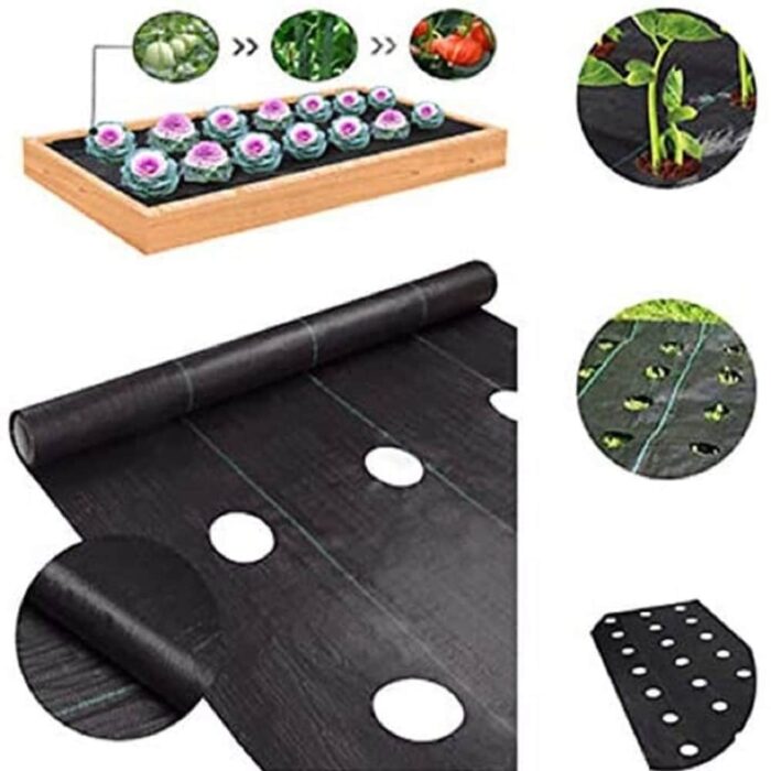 Agfabric weed barrier with3",3rows plantinghole,4'x6' - Image 2
