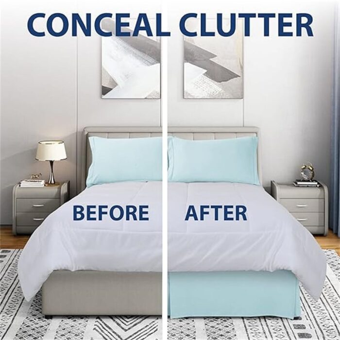 Microfiber Pleated Easy Fit Bed Skirt - Image 2