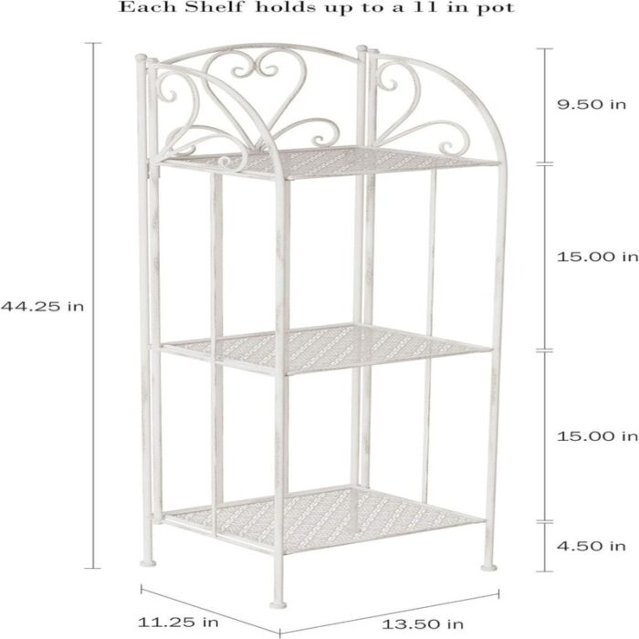 3-Tier Vertical Plant Stand (Antique White) - Image 2