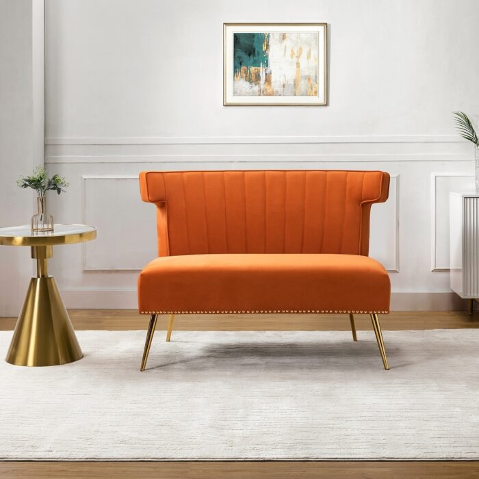 Cadmus Armless 2-Seater Loveseate Sofa With Comfortable Fabrics