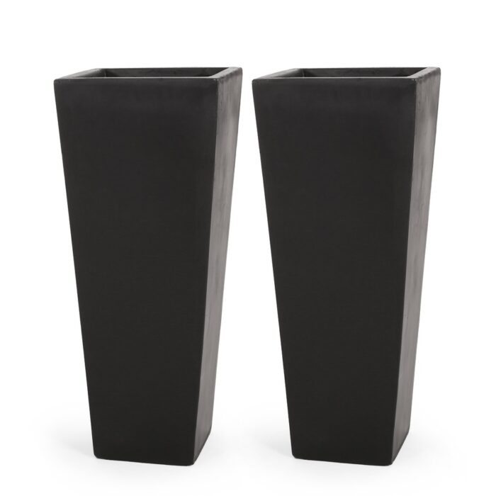 Ella Outdoor Cast Stone Outdoor Planters by Christopher Knight Home - Image 2