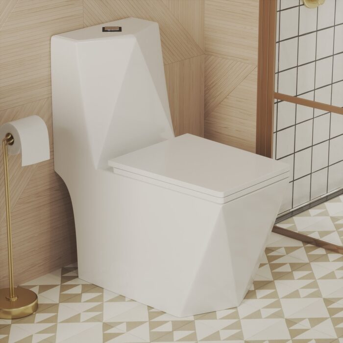 Brusque One-Piece Square Toilet Dual-Flush 1.1/1.6 gpf - Image 2