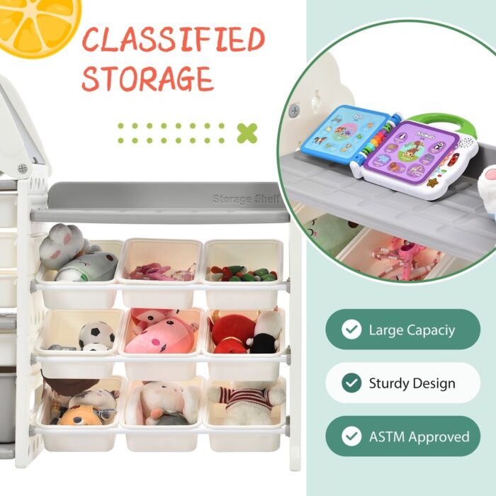 Kids Toy Storage Organizer with 14 Bins, Storage Cabinet Unit - Image 2