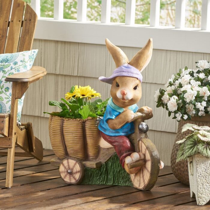 Raglan Outdoor Decorative Rabbit Planter by Christopher Knight Home - 25.75" L x 12.00" W x 28.25" H