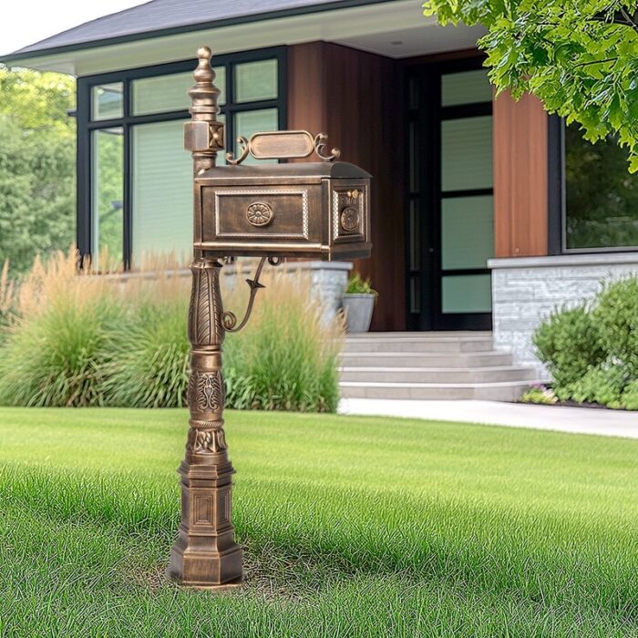 Bronze Post Mounted Mailbox - Image 2