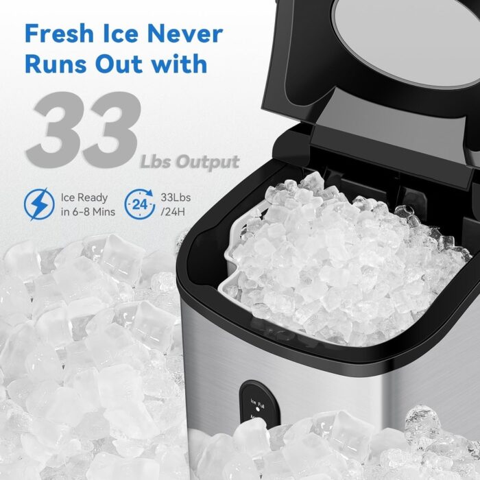 Nugget Ice Maker Countertop with Soft Chewable Ice - Image 2