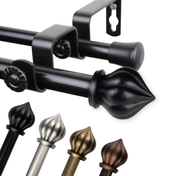 InStyleDesign Jan Double Curtain Rod 5/8-inch dia.
