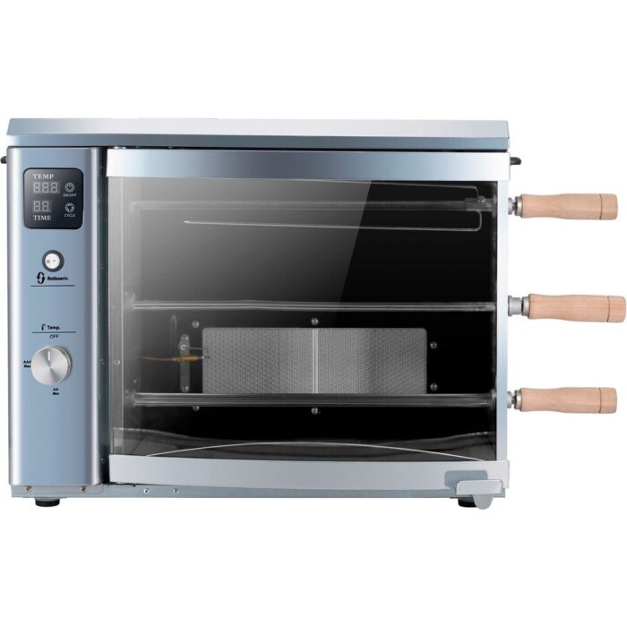 Brazilian Flame Brazilian Gas Rotisserie Grill, 3 Skewers, Silver - Image 2