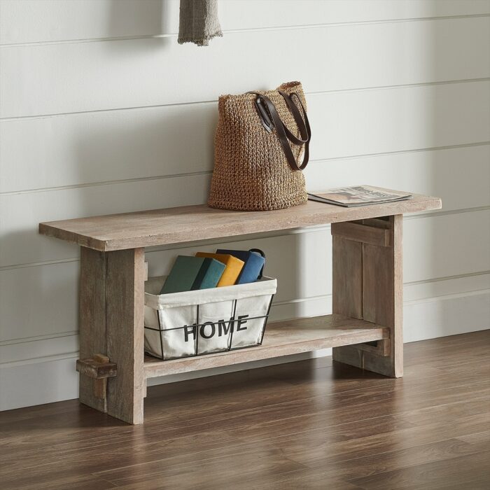 Castleton Mango Wood 40"W Bench