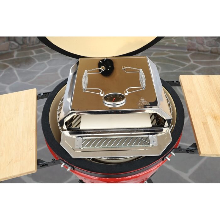 Stainless Steel 11" Pizza Oven with Ceramic Cooking and Pizza Utensil