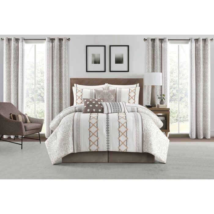Grand Avenue Trina 15 Piece Boho Embroidered Comforter Set