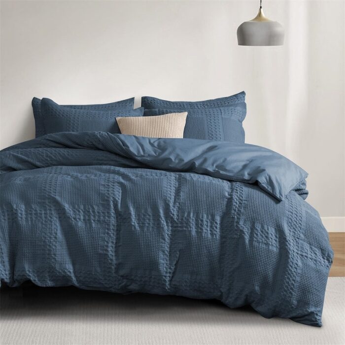 Waffle Weave Duvet Cover Set for All Season - Image 2