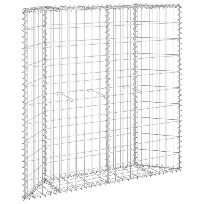 Trapezium Gabion Raised Bed Galvanized Steel 39.4"x7.9"x39.4" - Image 2
