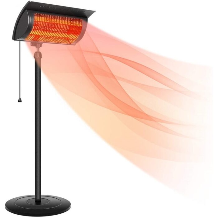 Outdoor 750W/1500W Large Patio Standing Heater with Overheat Protection