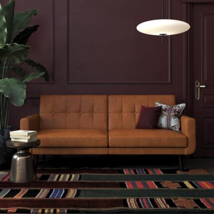 Avenue Greene Fania Modern Faux Leather Futon - Image 2