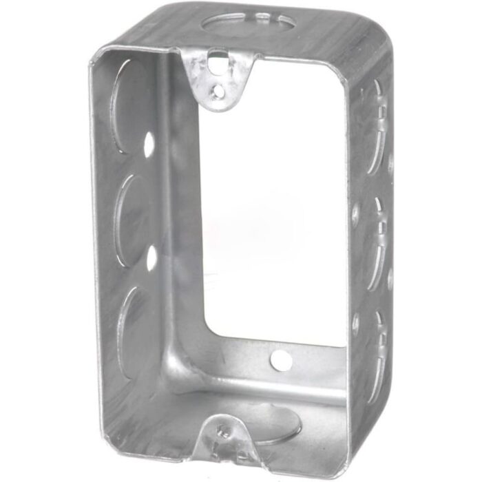 2.375 in. x 1.87 in. x 4 in. Rectangle Galvanized Steel Electrical Receptacle Box American Imaginations