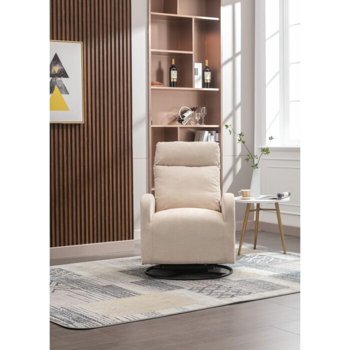 Swivel Glider Chair, Polyester Rocking Nursery, Upholstered Rocking Chair, Modern Lounge Chair for Living Room - Image 2