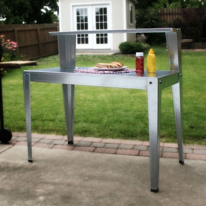 Galvanized Steel Potting Bench Garden Workstation Rack Table - 44L x 24W x 44H in. - Image 2