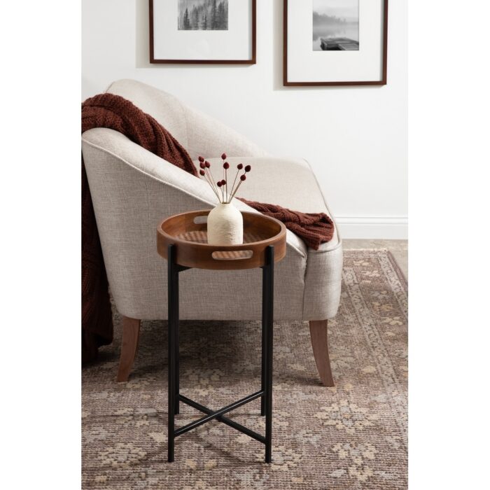 Kate and Laurel Smita Round Tray Table