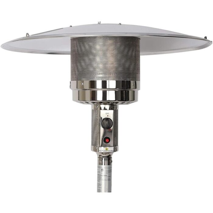 Patio Heater Standing Gas LP Propane Heater 87" Tall 36000 BTU Silver - 31.8" (L) x 31.8" (W) x 87" (H) - Image 2