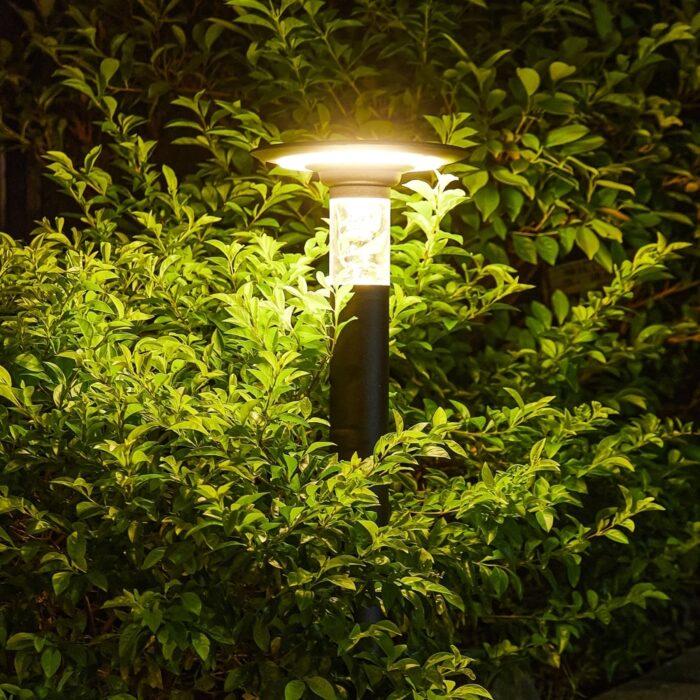 22in.H Solar Lawn Light With Dimmable LED in Black
