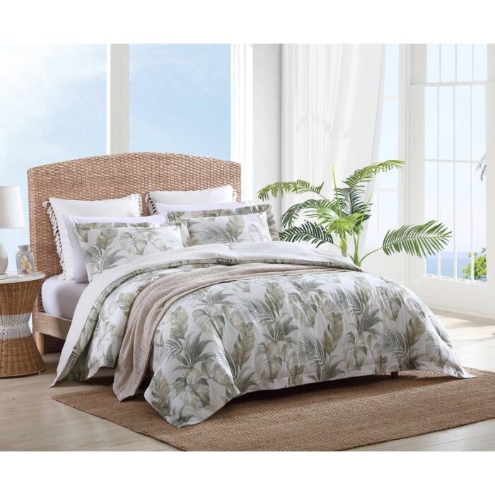 Tommy Bahama Waimea Bay Green Cotton Reversible Comforter Set - Image 2
