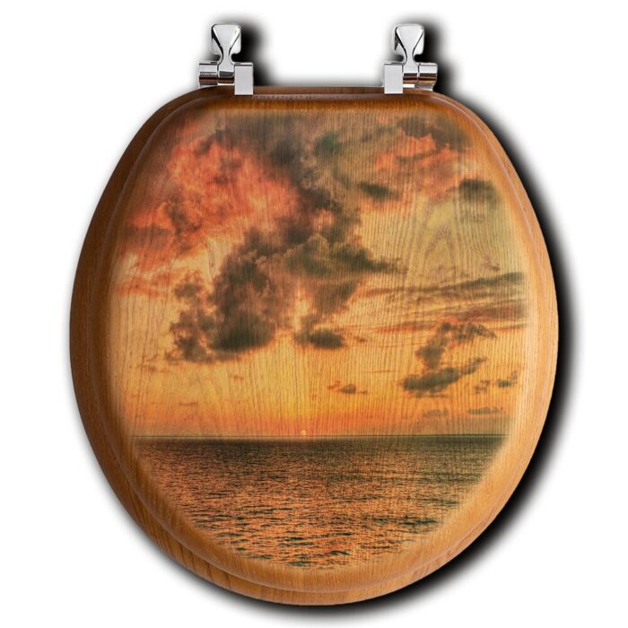 Oak Toilet Seat - Sunset Passion - Image 2