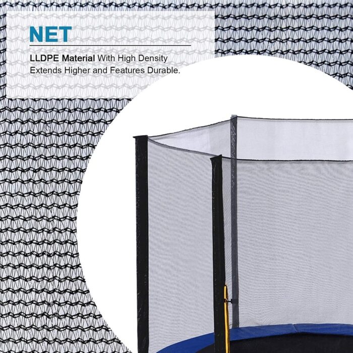 Exacme Outdoor Trampoline with Rectangular Basketball Hoop and Enclosure, T8-T16&BH07YE - Image 2