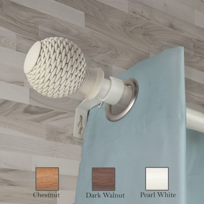InStyleDesign Kray 1 inch Faux Wood Curtain Rod - Image 2