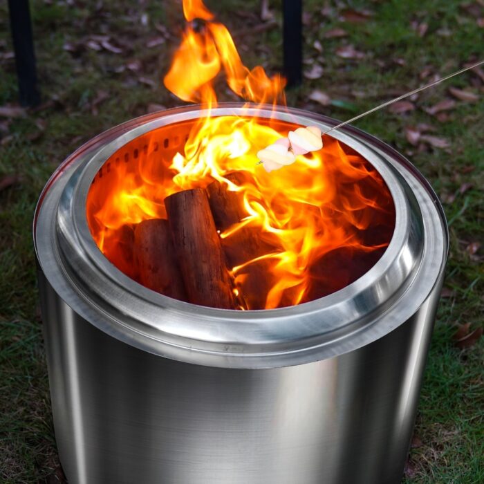 Wood Burning Fire Pit with Removable Ash Pan - Image 2