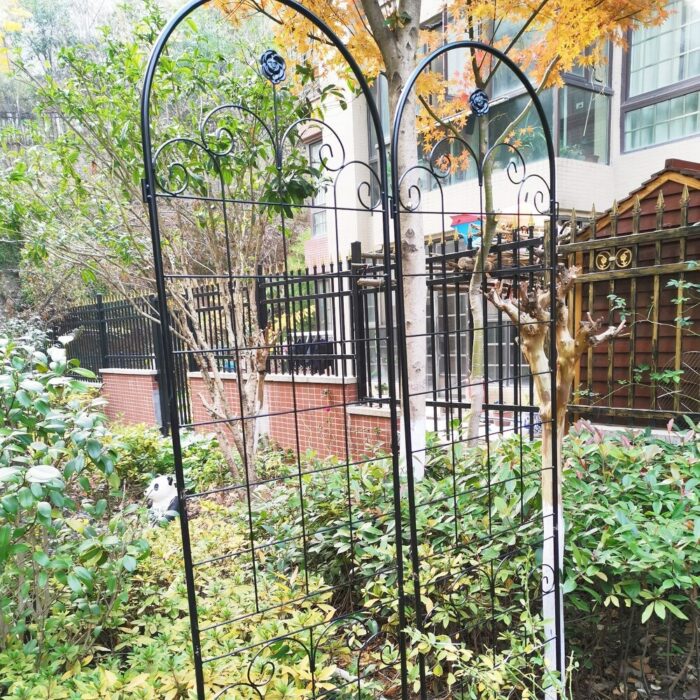 4 Pack Metal Garden Trellis for Climbing Plants Outdoor 86.7'' x 19.7'' Rustproof Plant Support - Image 2